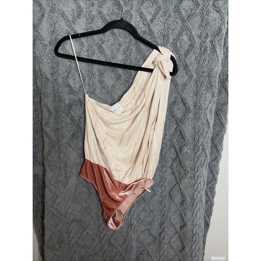 MISA one shoulder bodysuit size M